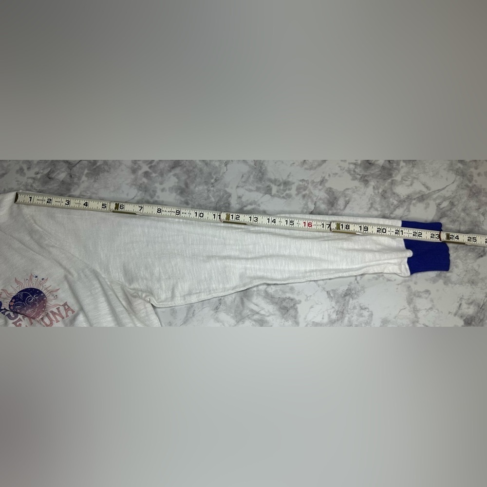 Torrid White/Blue Long Sleeve Super soft slub jersey size 00 - Picture 5 of 7